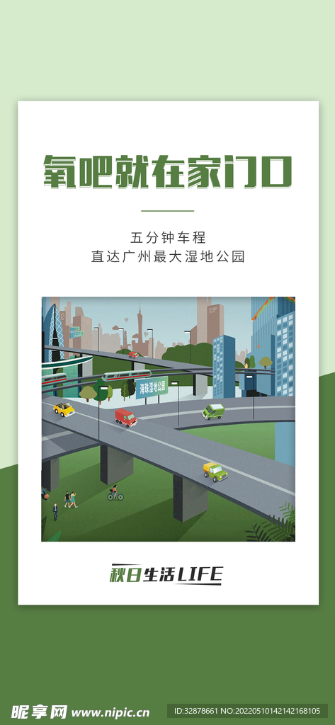 湿地公园房地产氧吧绿地