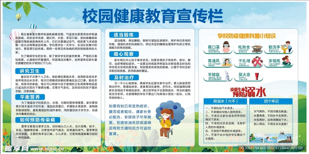 校园健康教育宣传栏