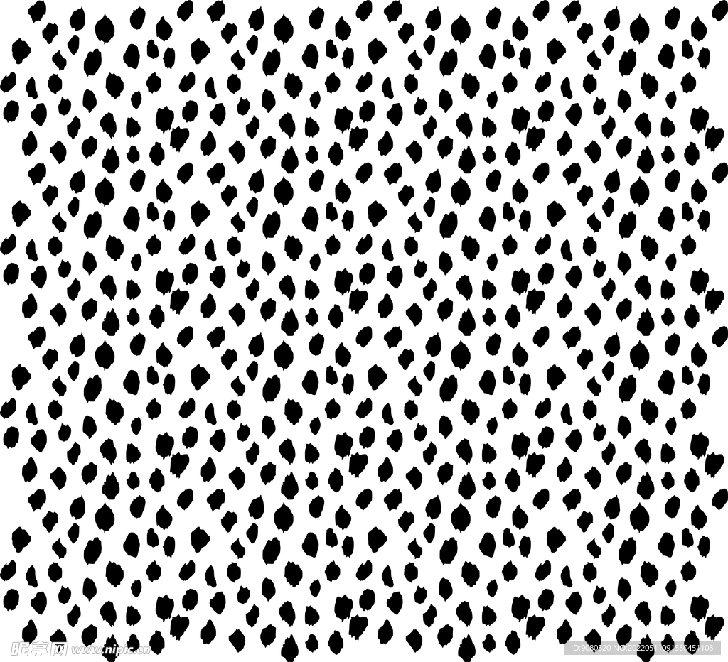 矢量黑点豹纹