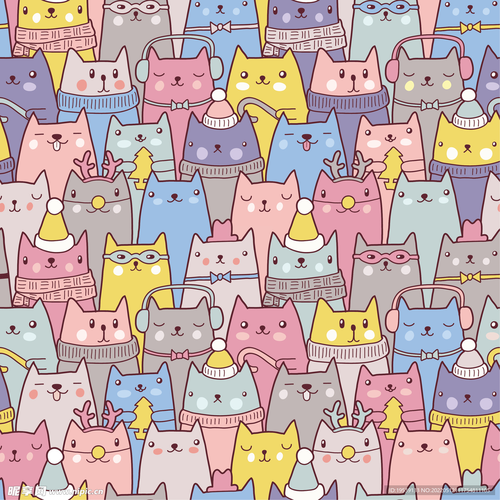 猫平铺背景