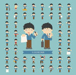 商务扁平办公素材