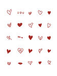 情人节红色心形爱心形状装饰图案