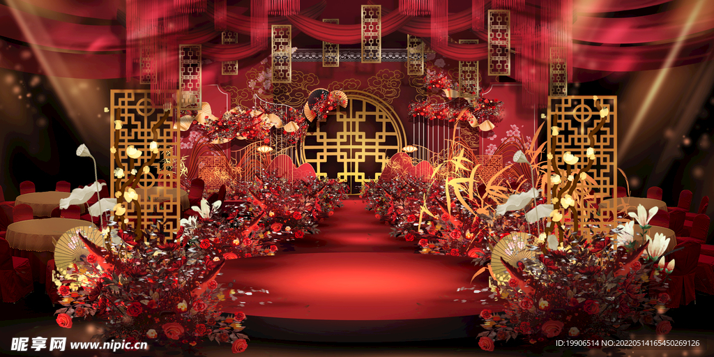 中式婚礼效果图