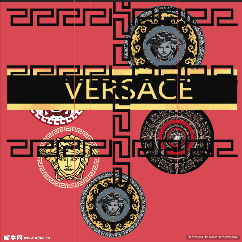 大牌范思哲圆形花纹