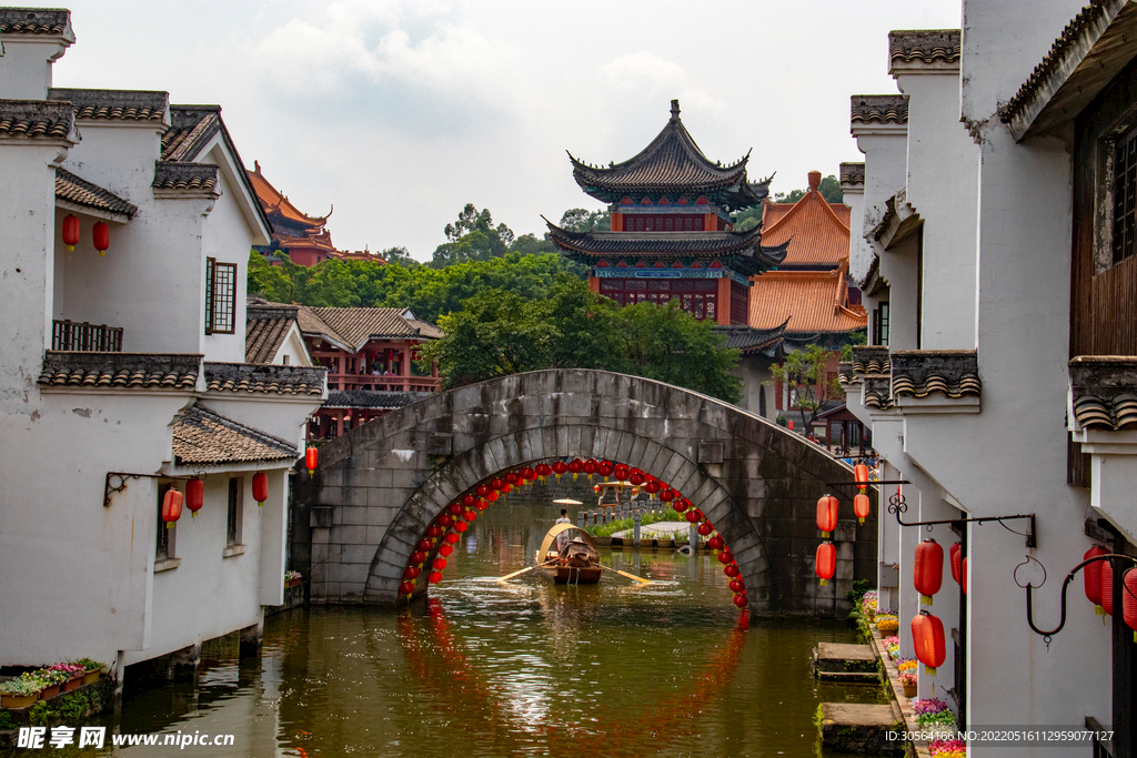 户外中式复古建筑