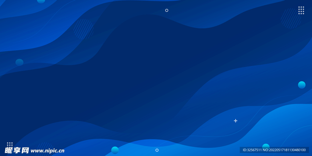 蓝色渐变科技感线条曲线流体