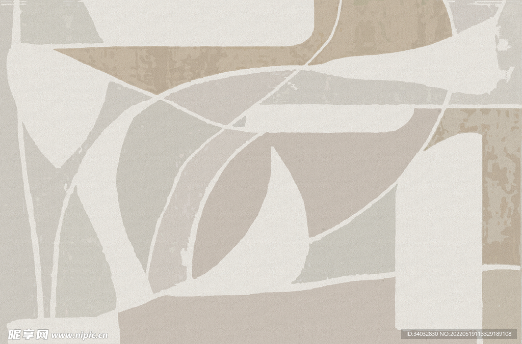 侘寂ins风地毯 北欧抽象地毯