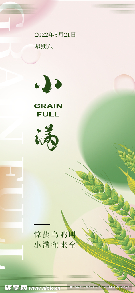 小满 芒种 夏至 节气海报