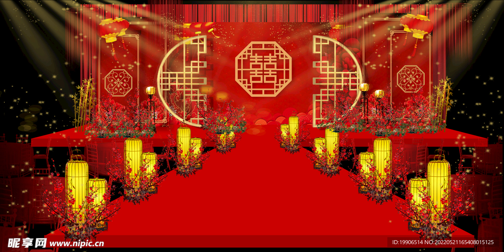 中式婚礼效果图