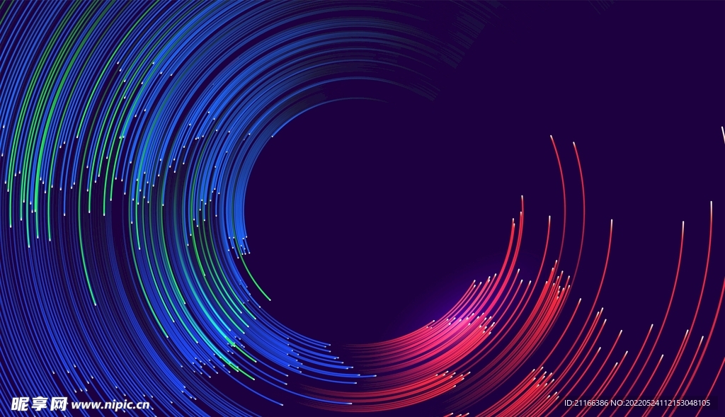 彩色科技线条圆背景素材