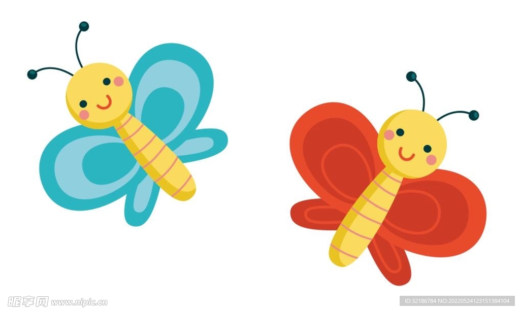 矢量卡通蝴蝶