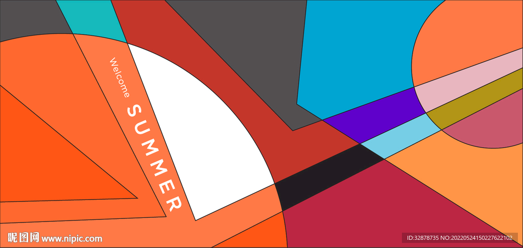 彩色抽象几何背景