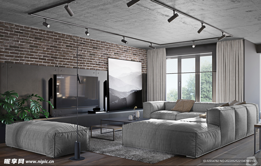 客厅场景室内效果图