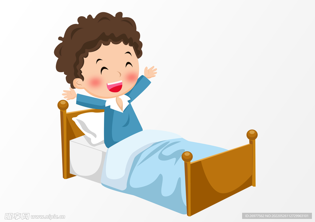 男孩子起床