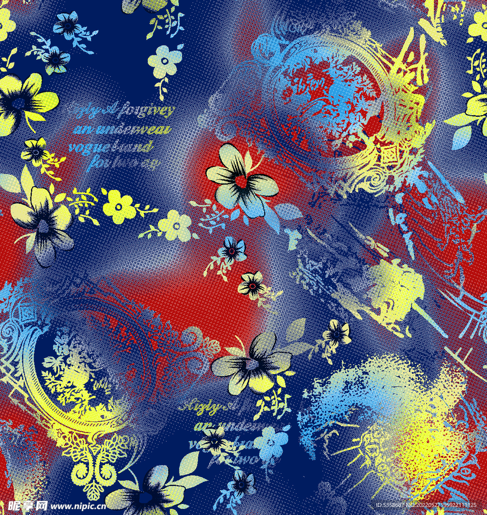 数码印花循环花型设计