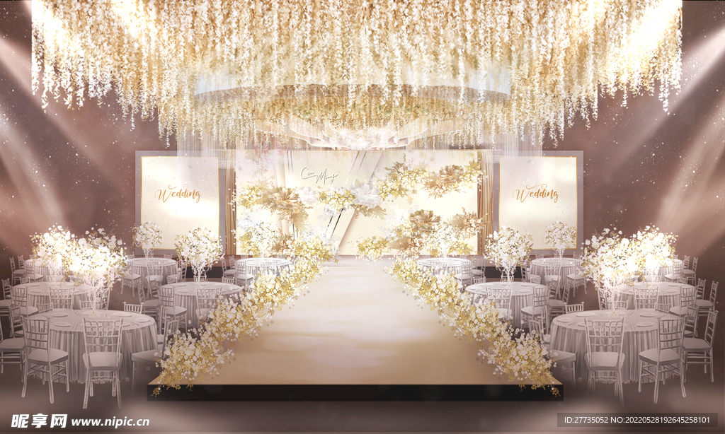 香槟色婚礼效果图