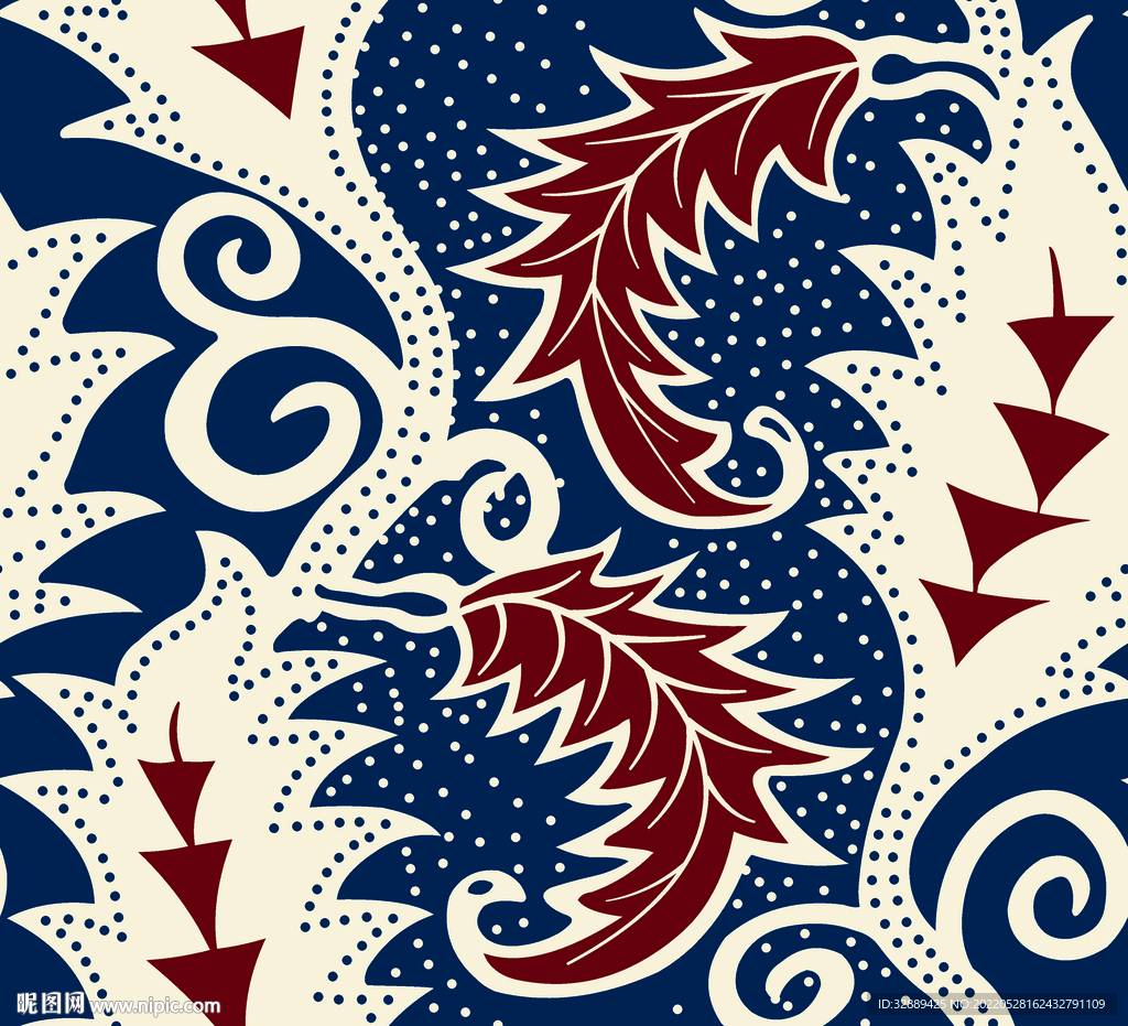 腰果花满印图片