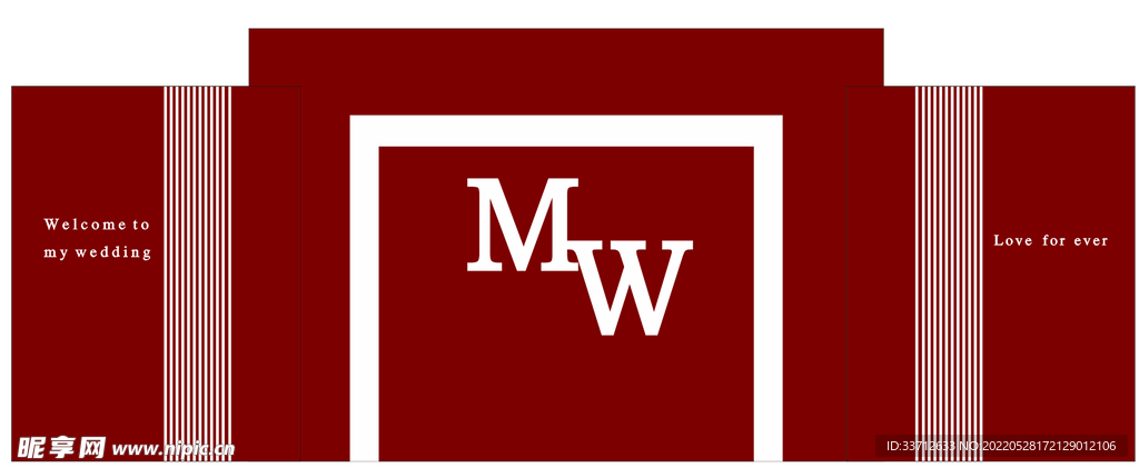 婚庆背景墙图片红色