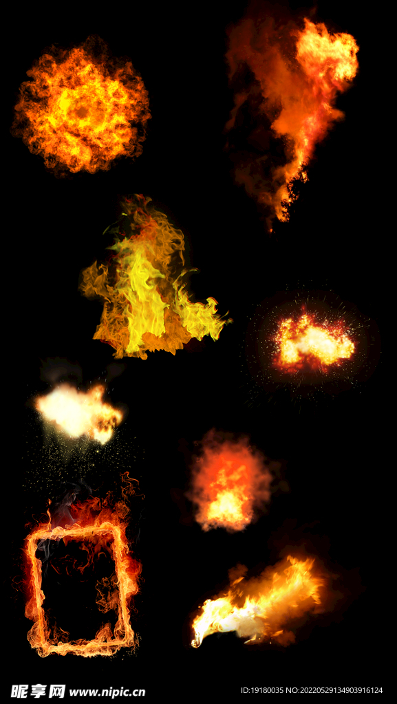 高清免扣火焰素材