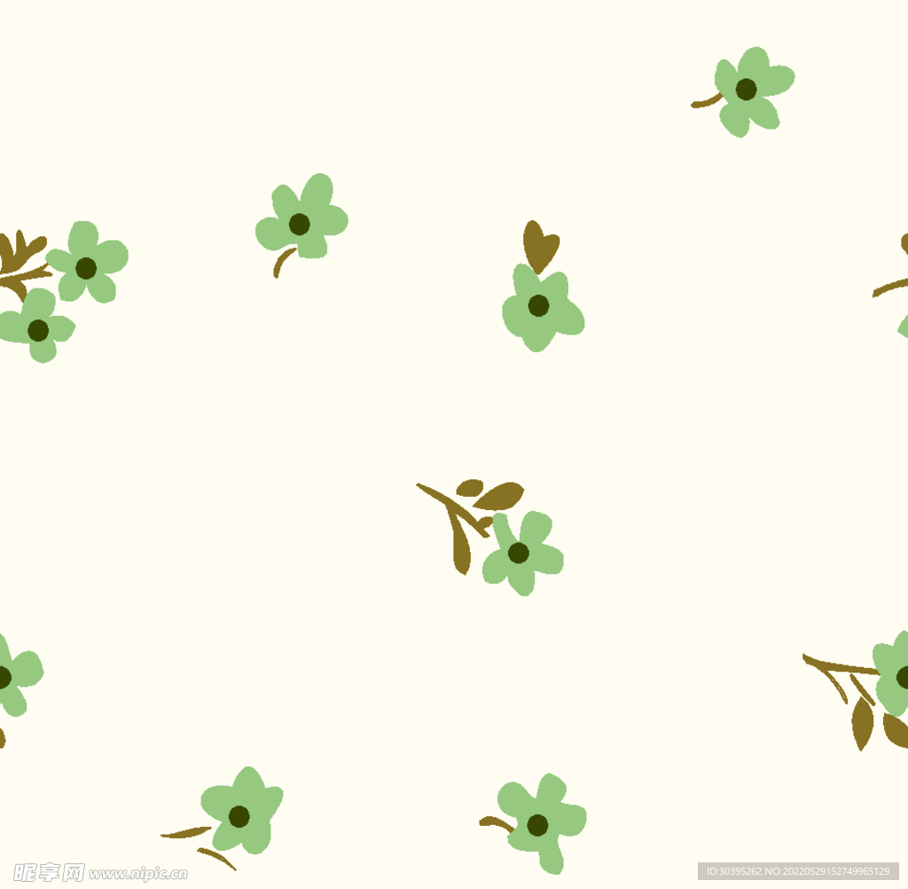 小花 碎花 数码 简易画 爆款