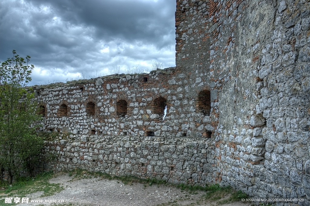 户外复古砖墙建筑