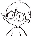 戴眼镜的小男孩