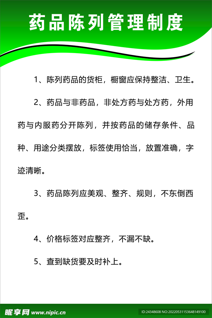 药品陈列管理制度