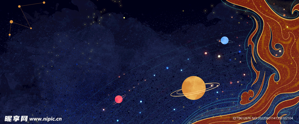 神话古风国潮背景