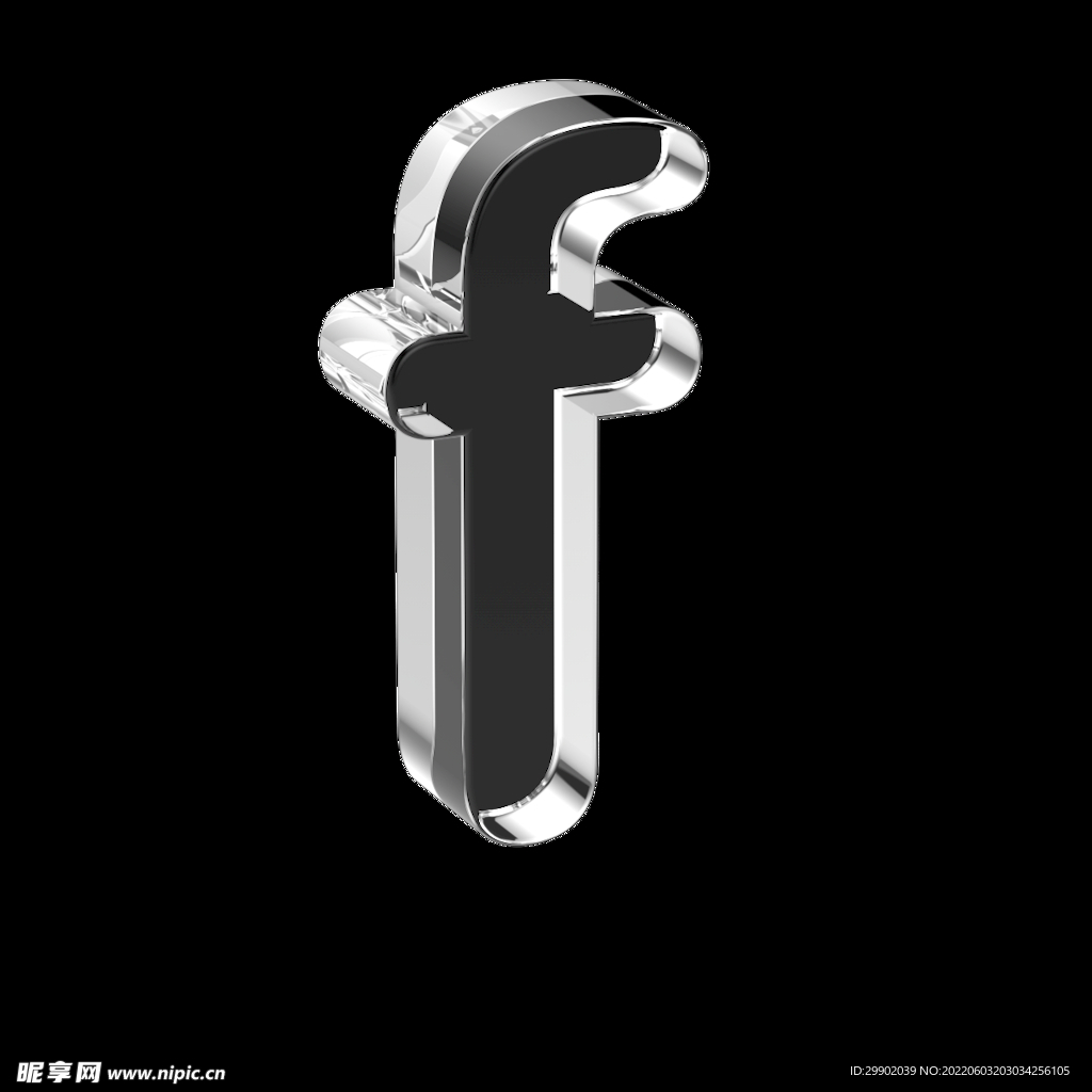 透明玻璃3D英文字母