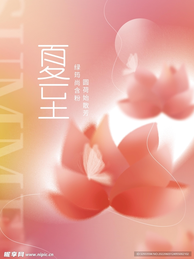 夏至传统节气节日海报