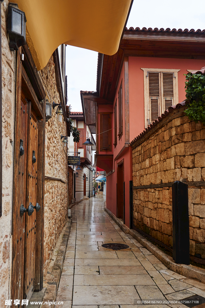 户外复古砖墙小巷