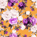 手绘花 大牌 女装 数码印花 