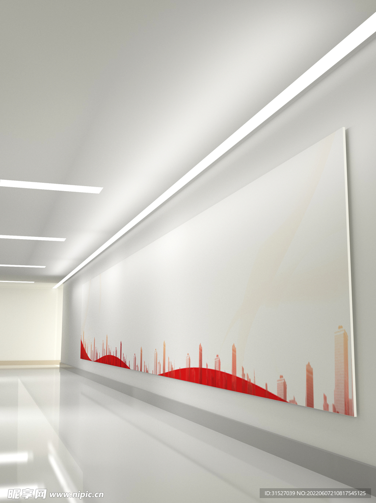 文化墙贴图样机