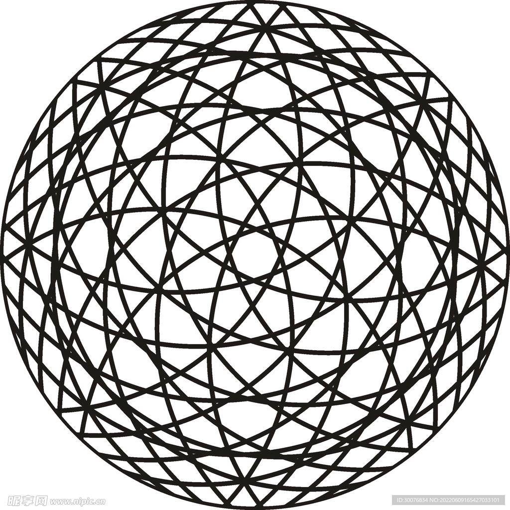 立体球 线条