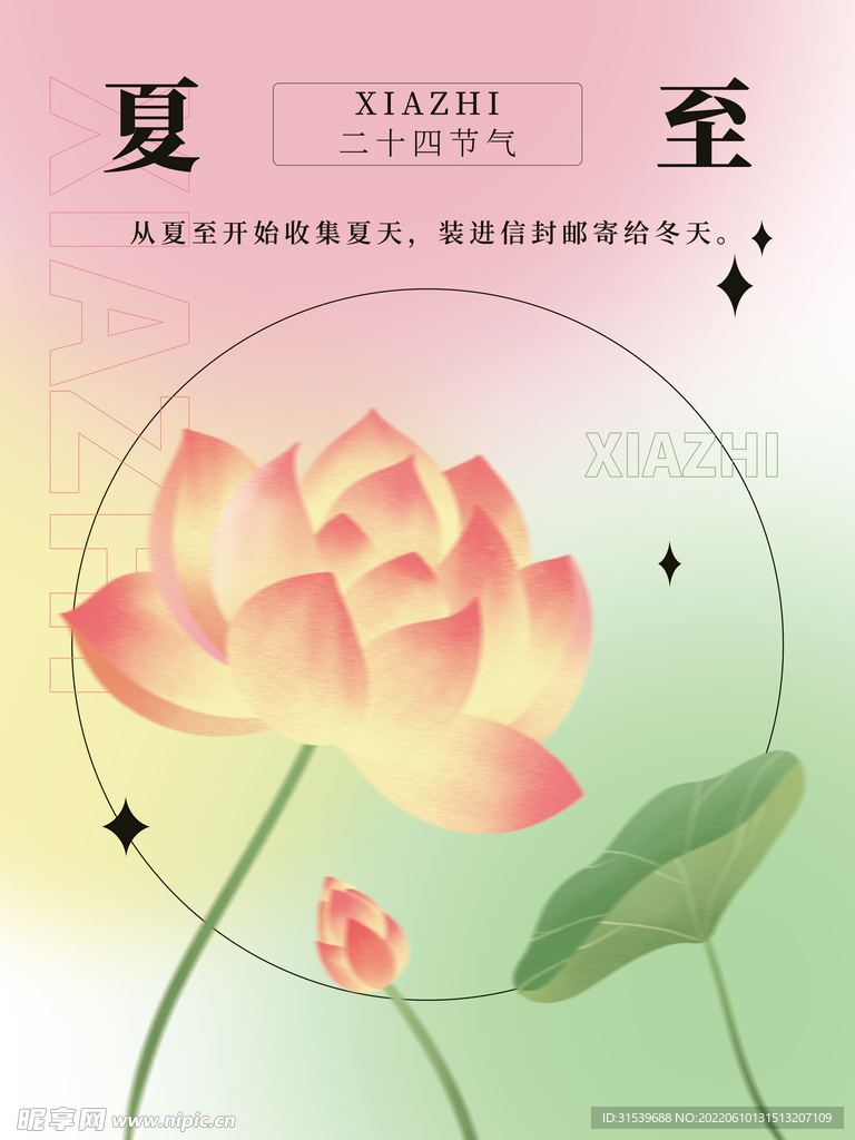 夏至二十四节气海报