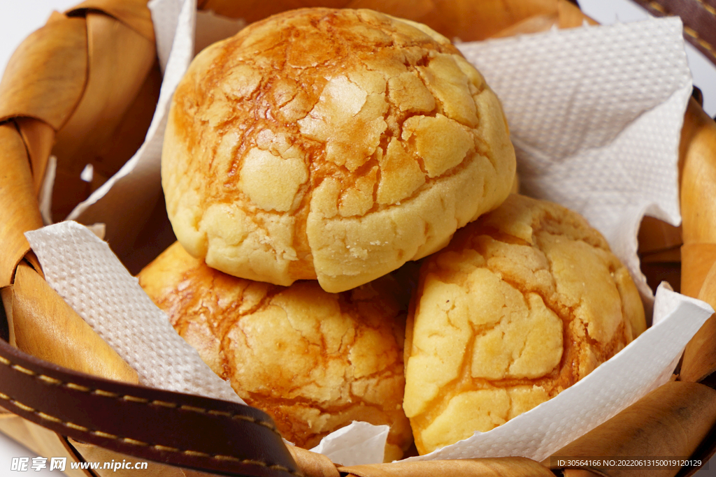 菠萝面包甜品点心