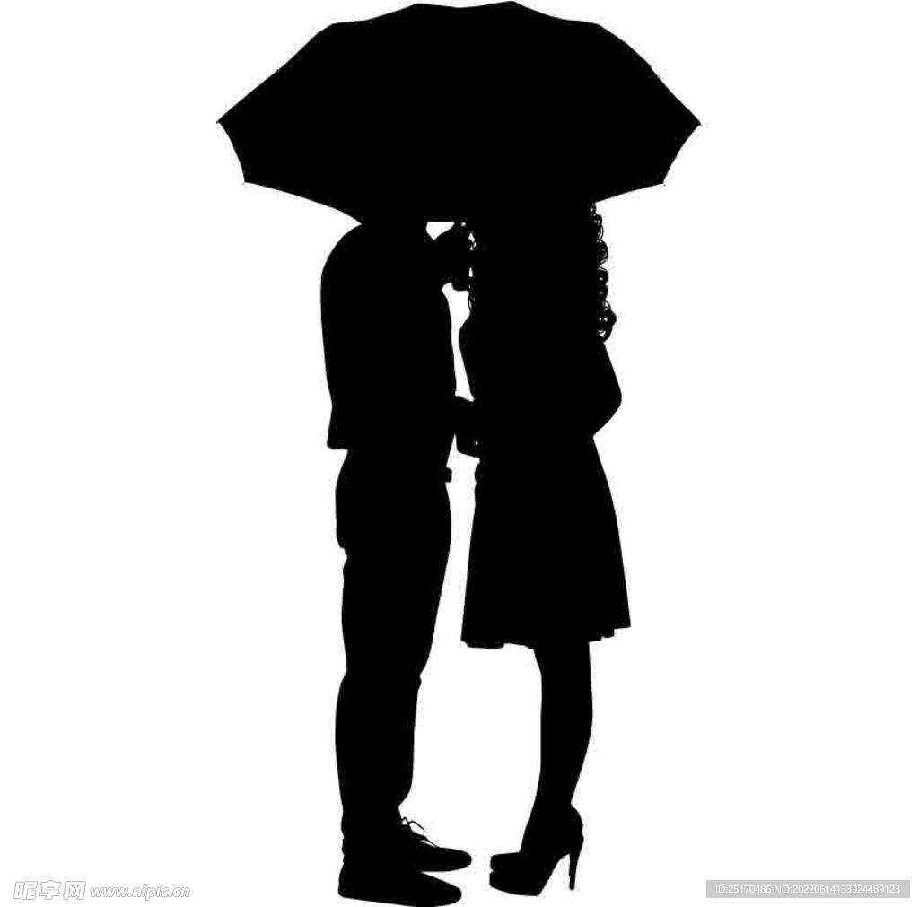 情侣剪影