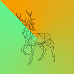 鹿几何极简渐变