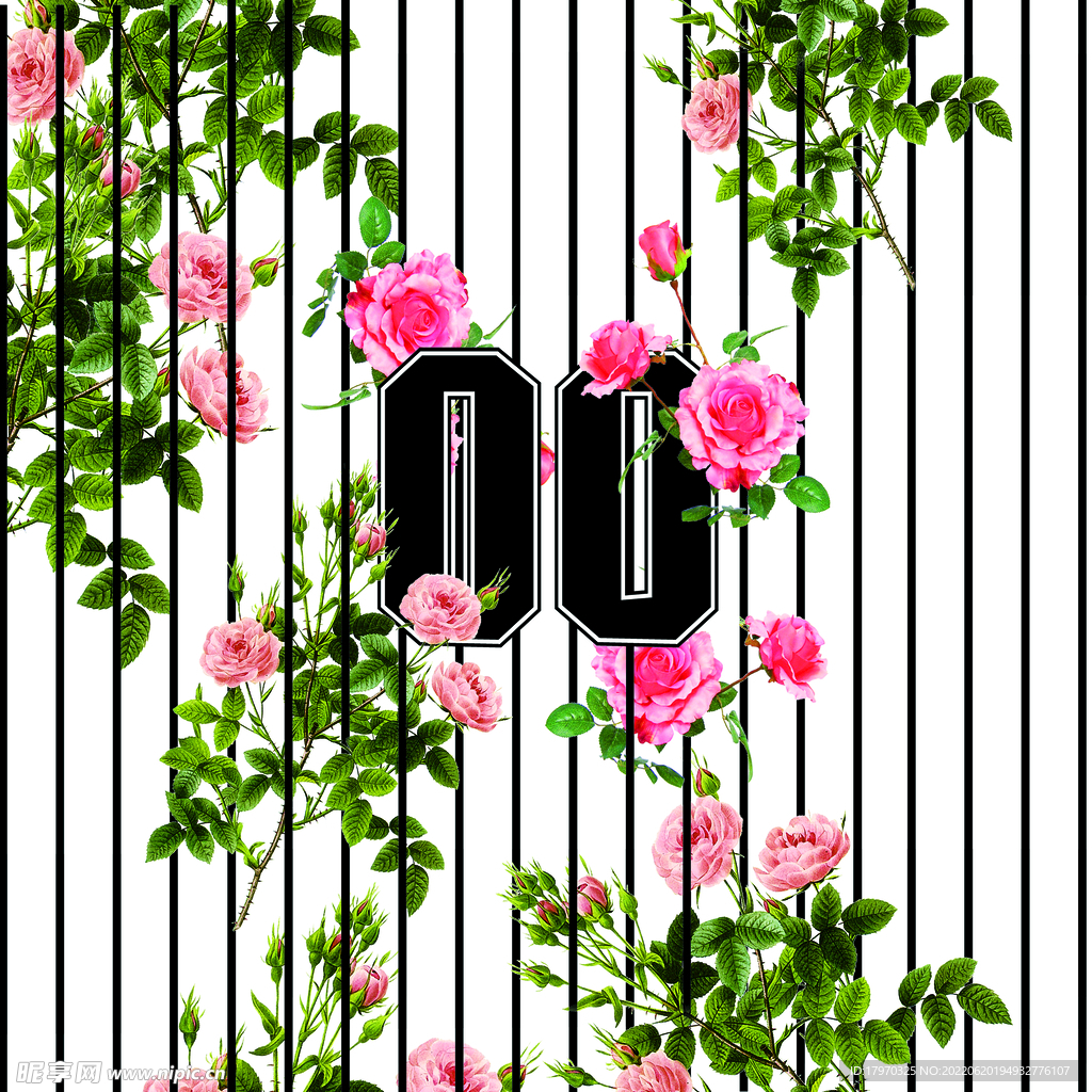 玫瑰 印花 男装