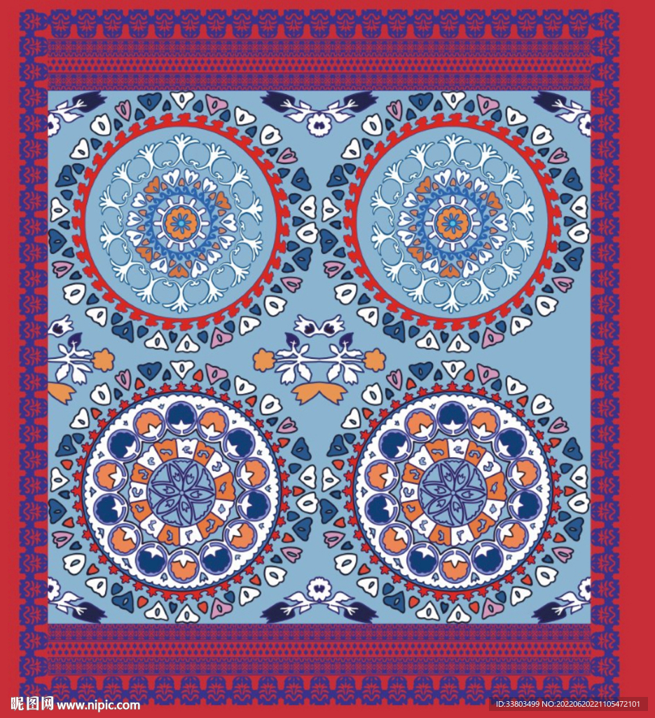 民族风长方形披肩方巾 