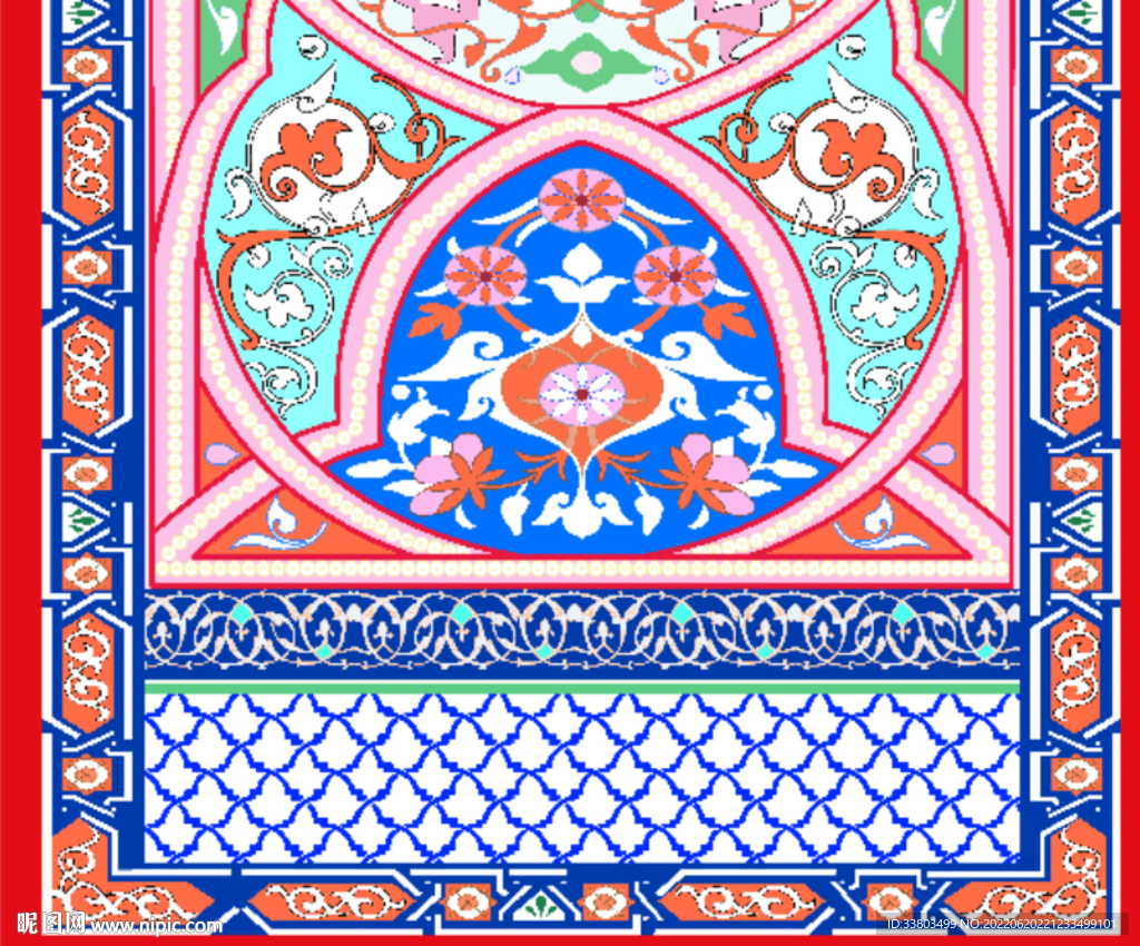 民族风长形方巾