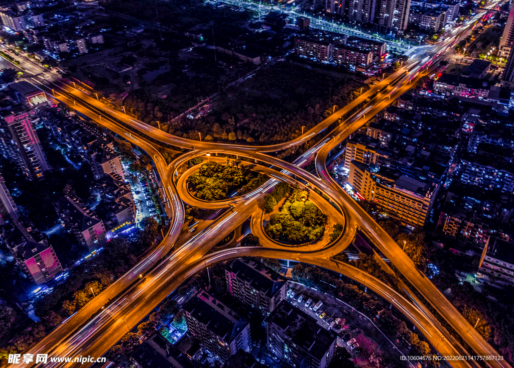 航拍福州五里亭立交桥