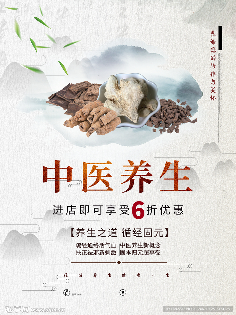 养生之道 山水墨国风 中医中药