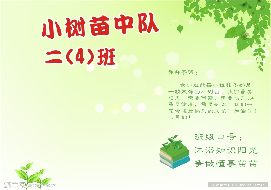 小树苗中队班级宣言