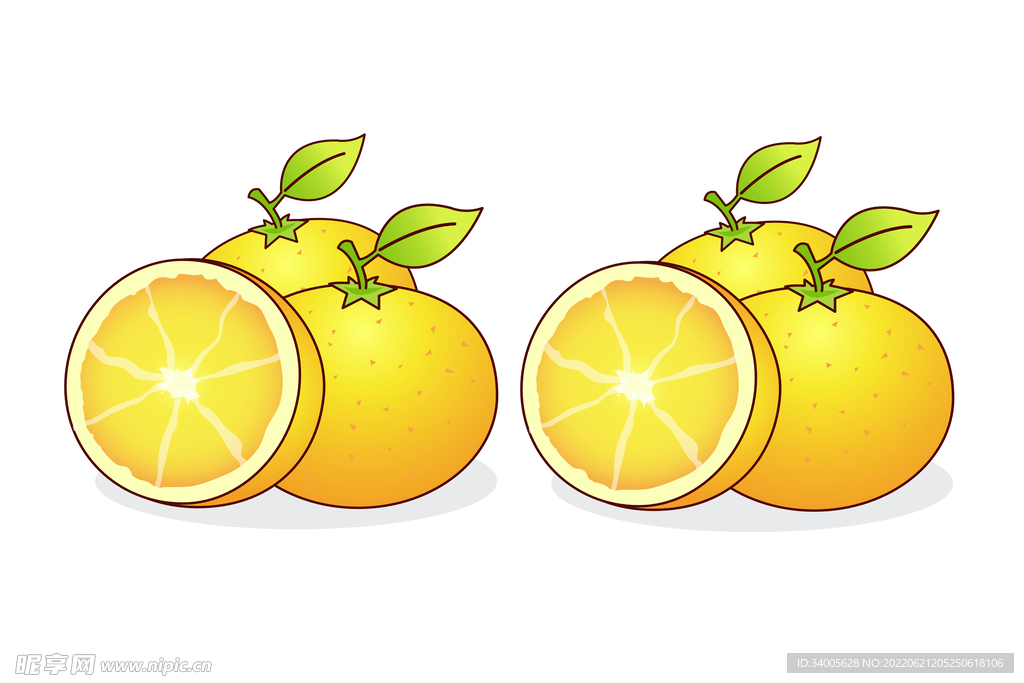 两个橙子