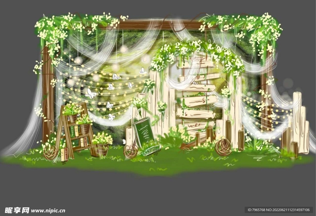 绿色清新森林系婚礼