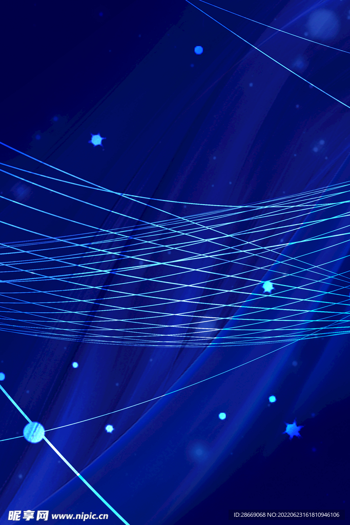 蓝色商务科技线条光效流线背景