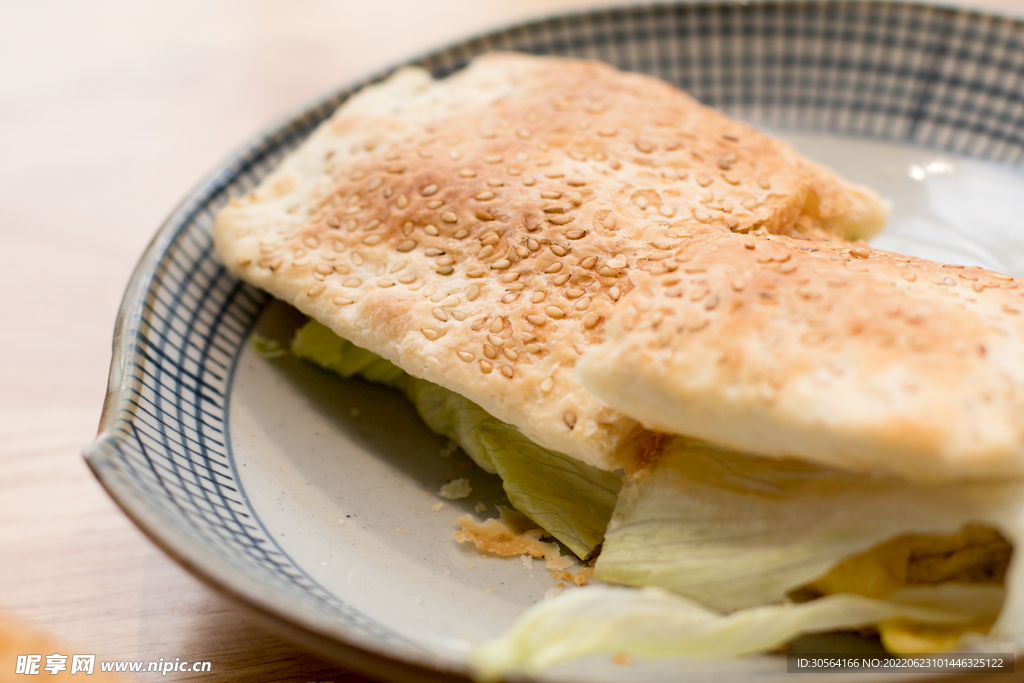芝麻烧饼零食美食