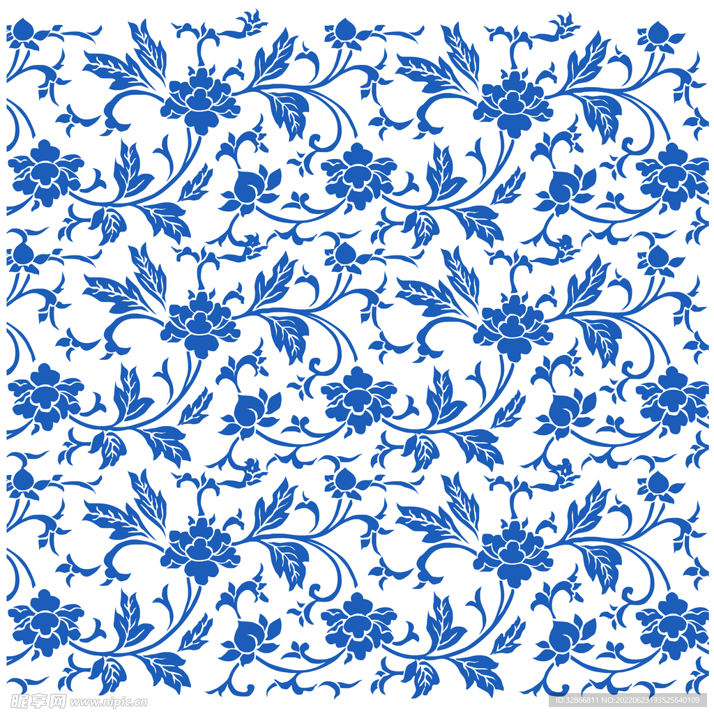 青花瓷纹理背景