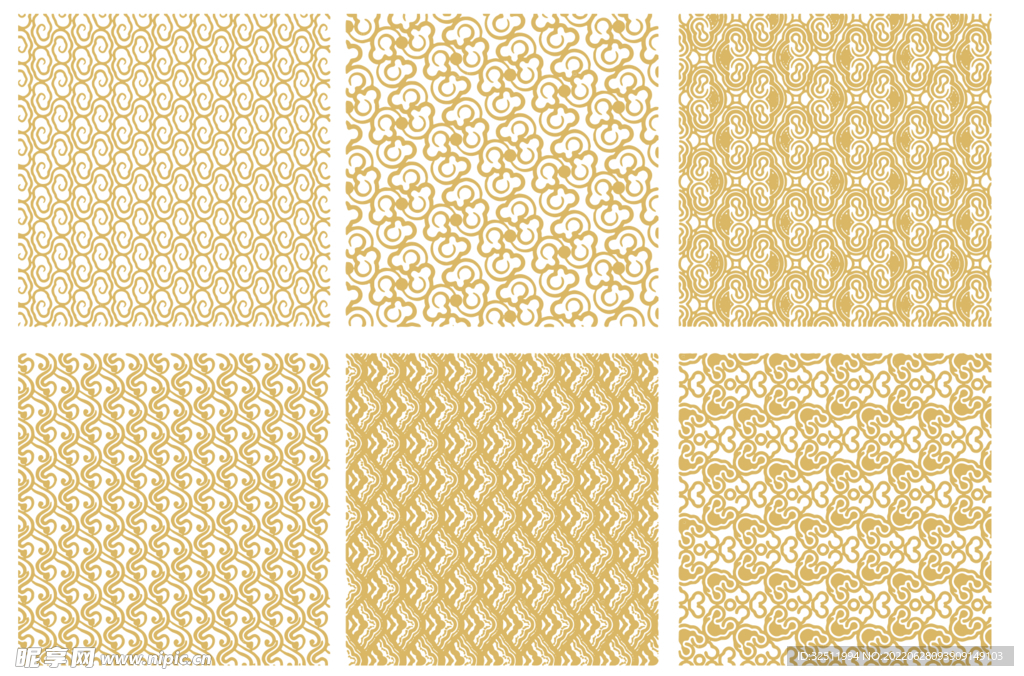 中式花纹底纹背景元素